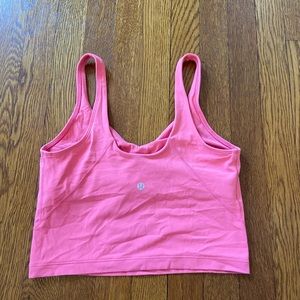 Lululemon cropped align tank in hot pink